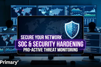 harden network security and setup soc monitoring