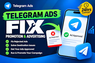 fix telegram ads destination issues, telegram ads errors, telegram ads rejected