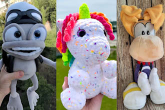 create handmade plushie stuffed animal crochet amigurumi kawaii personalized toy