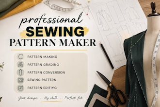 create digital PDF sewing patterns grade your clothing sizes