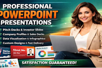 do powerpoint presentation, google slides design and investor pitch deck