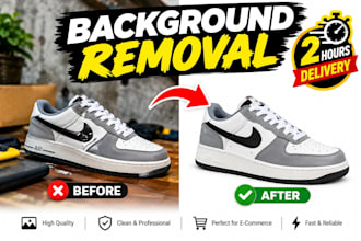 remove background  transparent to white for product photos in 2 hours