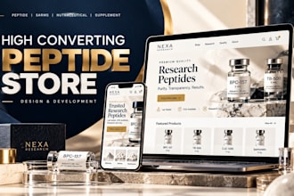 build research peptide website peptide store woocommerce peptide website