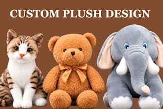 create handmade soft custom plush toy stuffed animals plushie crochet kawaii