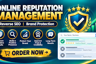 do ORM online reputation management and reverse SEO to protect your brand
