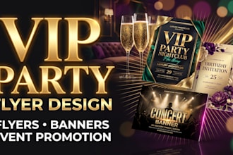 design a professional dj party, nightclub and event flyer