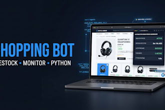 build shopping bot, restock bot, monitor bot, web bot, python bot, ecommerce bot
