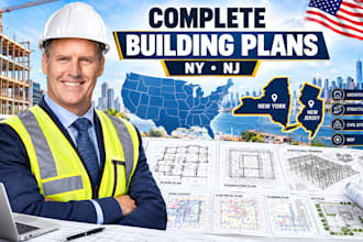 create new jersey architectural, structural, civil and mep building plan ny fl