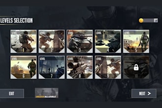 design game ui, hud, UX, animation and game assets for unreal, unity or roblox