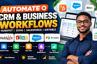automate CRM and business workflows with hubspot zoho salesforce airtable