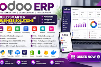odoo website design, odoo customization, odoo erp and api integration