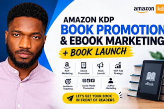 do amazon KDP book promotion, ebook marketing and book launch