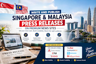 write and publish singapore and malaysia press releases on premium news sites