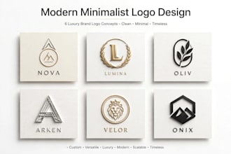 design 3modern minimalist business logo design in 24 hours