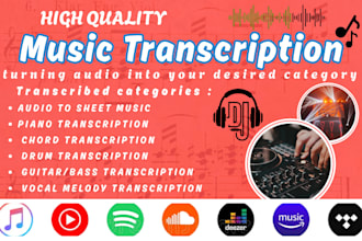 high quality and fast music transcription