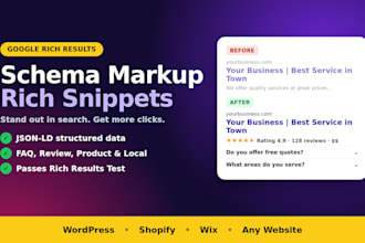 add schema markup and rich snippets with json ld structured data