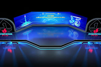 design 3d stage, concert, carnival, and exhibition booth
