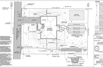 do civil engineering septic drainage, stormwater design, grading plan, site plan