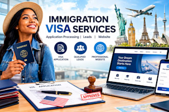 generate imigration visa application processing and application lead and website