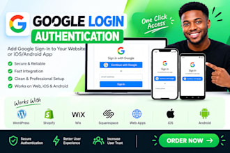 fix add google authentication login to website or ios android web app