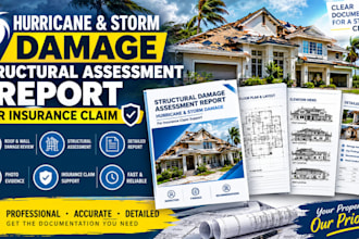 do a hurricane storm damage structural assessment report for insurance claim
