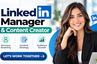 be expert linkedin marketing manager and content creator