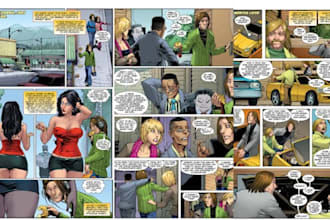 draw custom nsfw comic book pages, graphic novel art, story board and anime art
