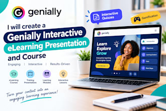 create a genially interactive elearning presentation and course