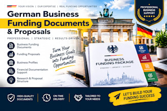 prepare german business funding documents and proposals