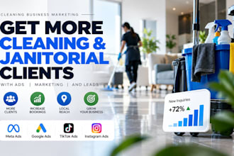 get more cleaning and janitorial clients with ads, marketing and lead generation