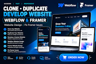 clone duplicate develop website webflow framer website design fix framer issue
