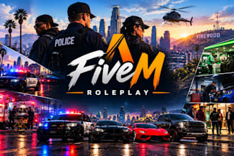 develop fivem rp server, qbcore, esx scripts, custom jobs, UI, mlo and gameplay