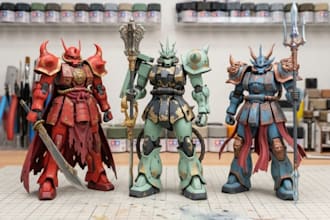 assemble, custom paint, and weather your gundam gunpla model kit