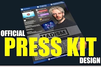 design an epk, artist epk, dj press kit and electronic press kit