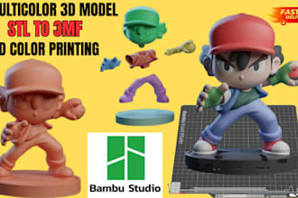 paint your 3d model stl to 3mf slice in bambu studio multicolor 3d toy printing