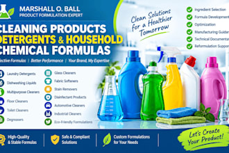 formulate cleaning products, detergents and household chemical formulas