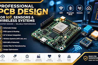 create professional pcb design for iot, sensors and wireless systems