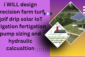 design precision farm turf golf drip solar iot irrigation fertigation pump size