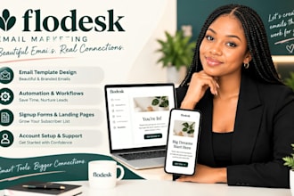 design flodesk email newsletter, setup automation and email marketing