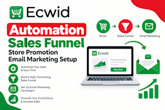 create ecwid automation sales funnel store promotion email marketing setup
