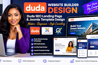 build duda website builder design duda seo landing page joomla template design