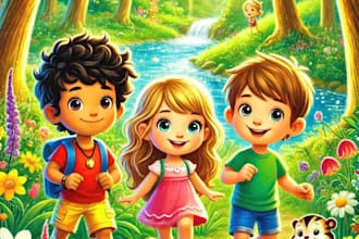 children book illustration and children book illustration