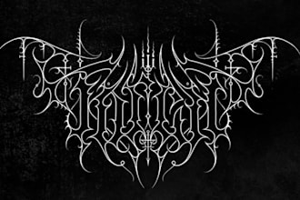 do a heavy metal logo design