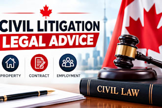 provide civil litigation legal advice for property, contract and employment