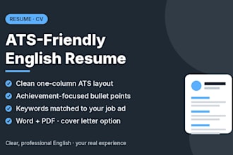 write an ats friendly resume or CV for students and fresh graduates