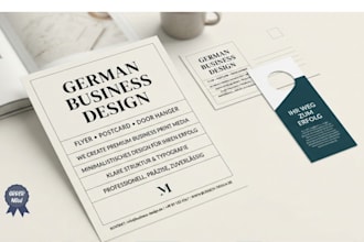 design german minimalist business flyer postcard door anger media kite one page