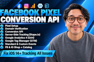 setup facebook conversions API, fix meta pixel, capi and server side tracking