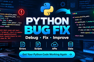 ifix your python script errors and bugs