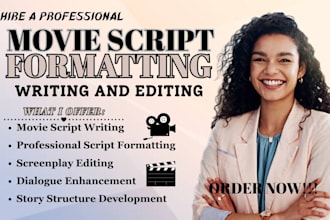 edit, proofread and format screenplay feature film script movie script editing