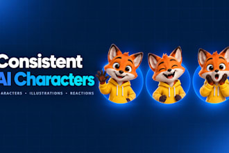 create consistent ai characters, illustrations and reaction stickers